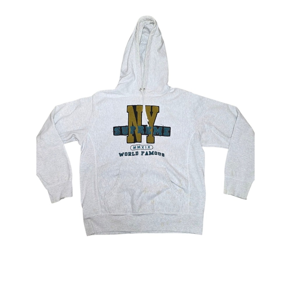 World Famous NY Supreme Hoodie Medium Sweatshirt New York City B28